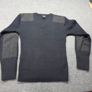 Blauer Commando V-Neck Sweater Sz L Dark Navy  Ribbed Tactical Pullover